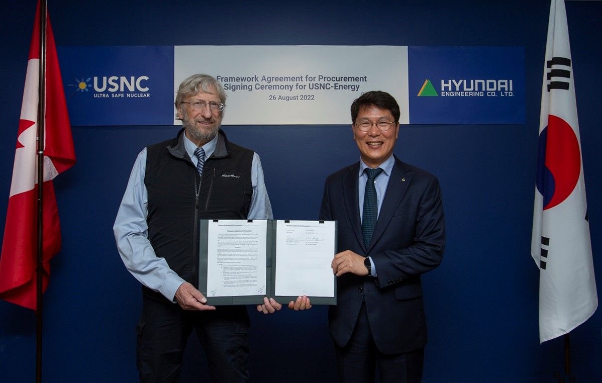 Ultra Safe Nuclear Corporation and Hyundai Engineering
Extend Collaboration to Advance Micro Modular Reactors